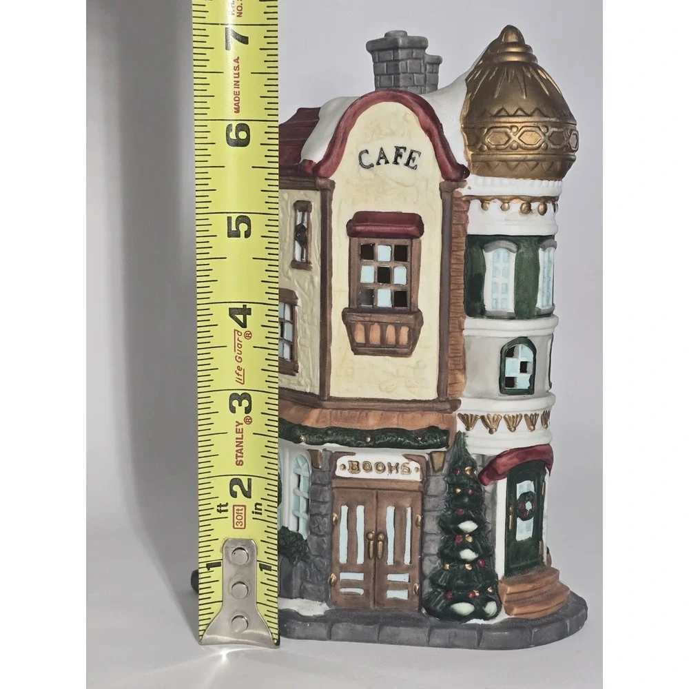 Mercuries 1994 Christmas Village Cafe Books Shop Light-Ready Vintage Holiday